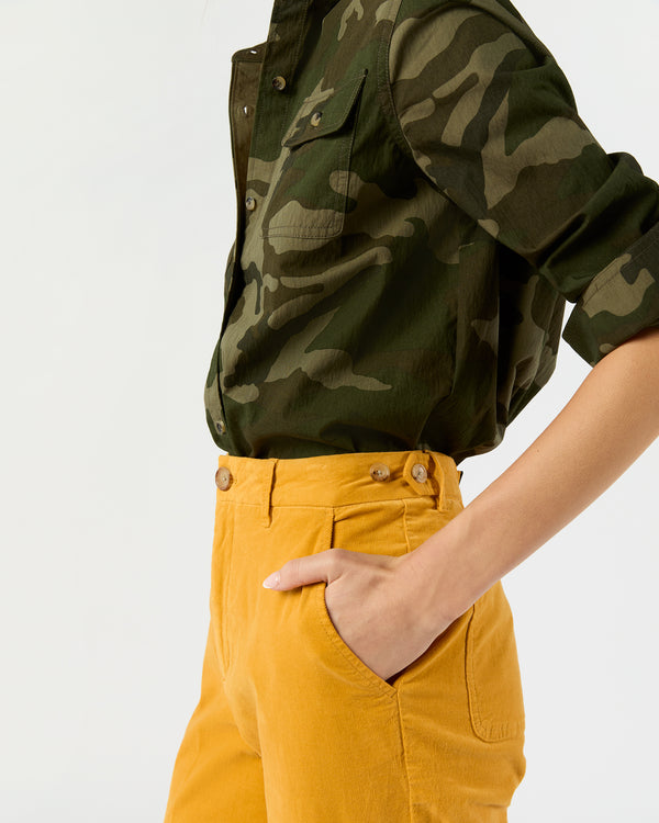 Sid Mashburn Billie Pant In Gold Stretch Baby Cord