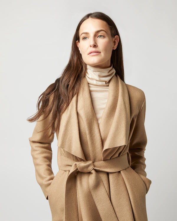 Sid Mashburn Blanket Coat In Tan
