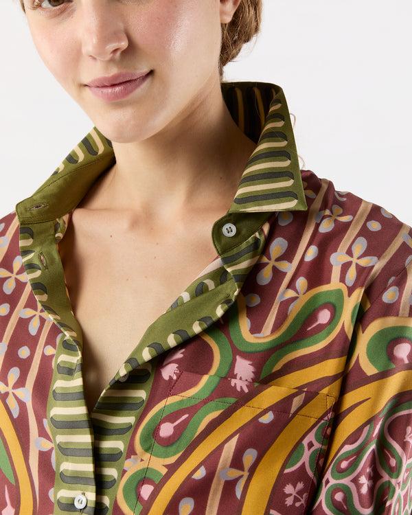 Sid Mashburn Boy Shirt In Eclipse Silk Twill