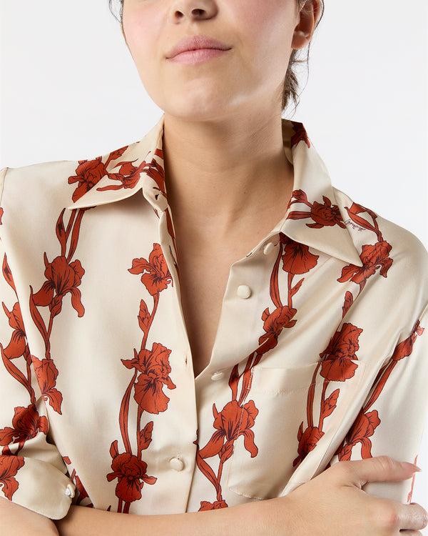 Sid Mashburn Boy Shirt In Iris Silk Twill