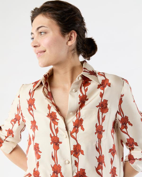 Sid Mashburn Boy Shirt In Iris Silk Twill