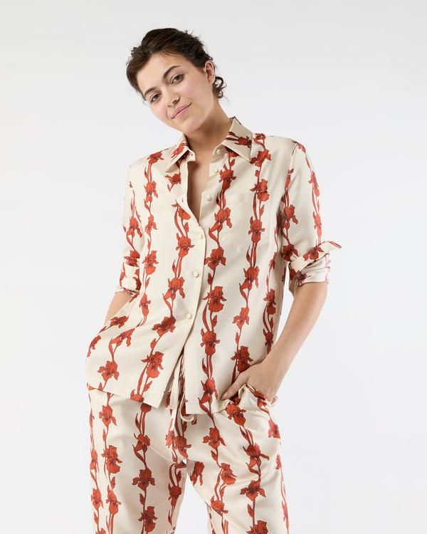 Sid Mashburn Boy Shirt In Iris Silk Twill