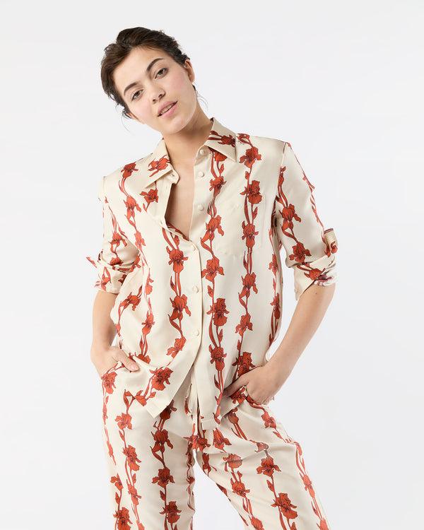 sid mashburn Boy Shirt in Iris Silk Twill