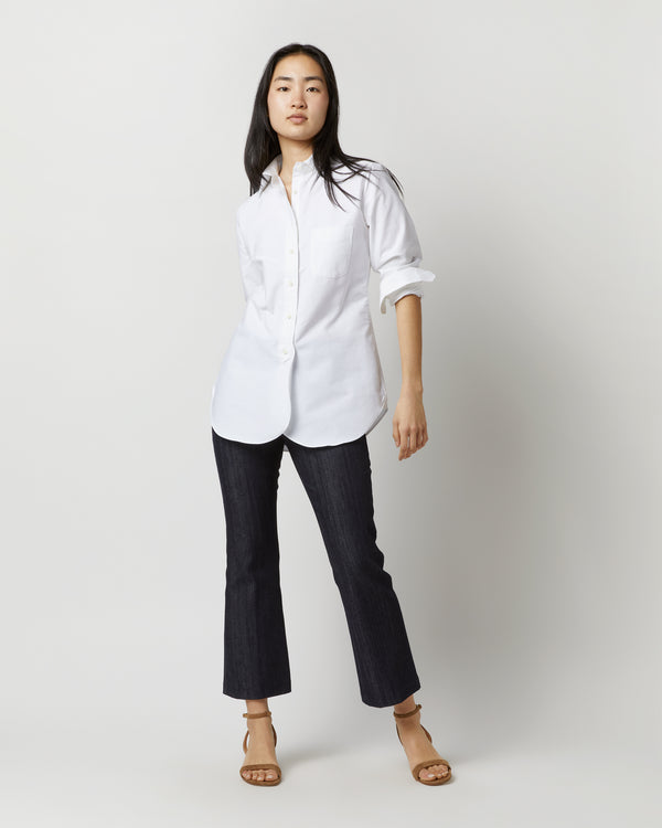 Sid Mashburn Boyfriend Shirt In White Oxford