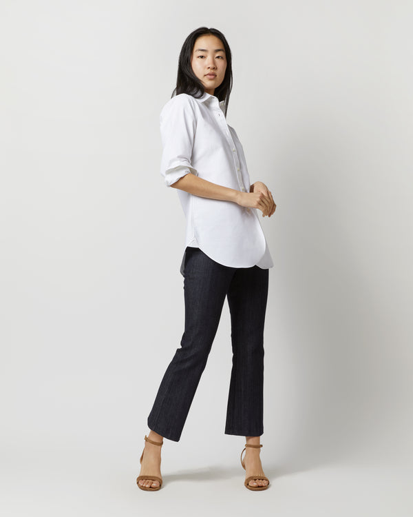Sid Mashburn Boyfriend Shirt In White Oxford