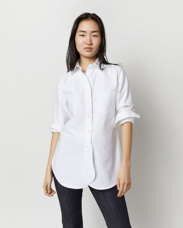 sid mashburn Boyfriend Shirt in White Oxford