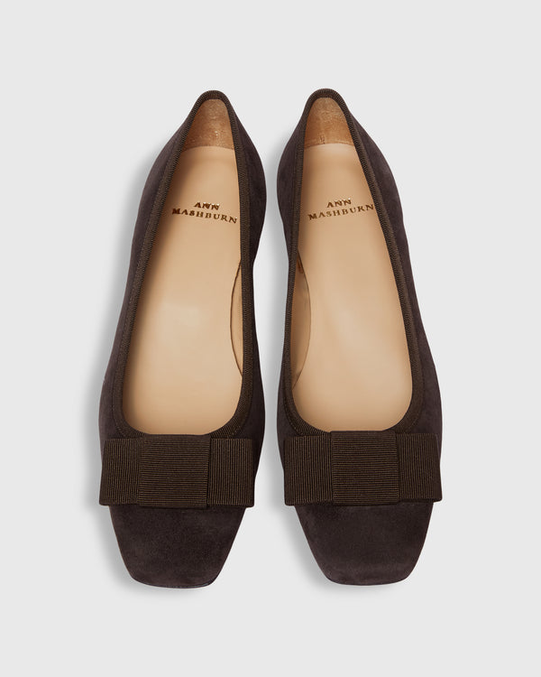 Sid Mashburn Bridgette Shoe In Chocolate Suede