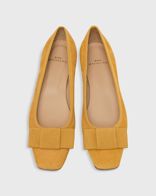 Sid Mashburn Bridgette Shoe In Gold Suede