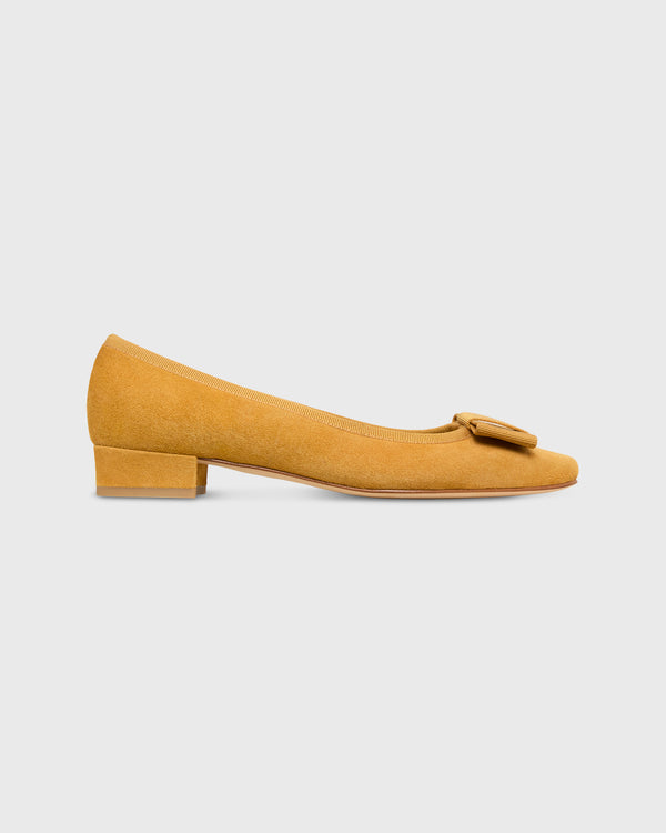sid mashburn Bridgette Shoe in Gold Suede