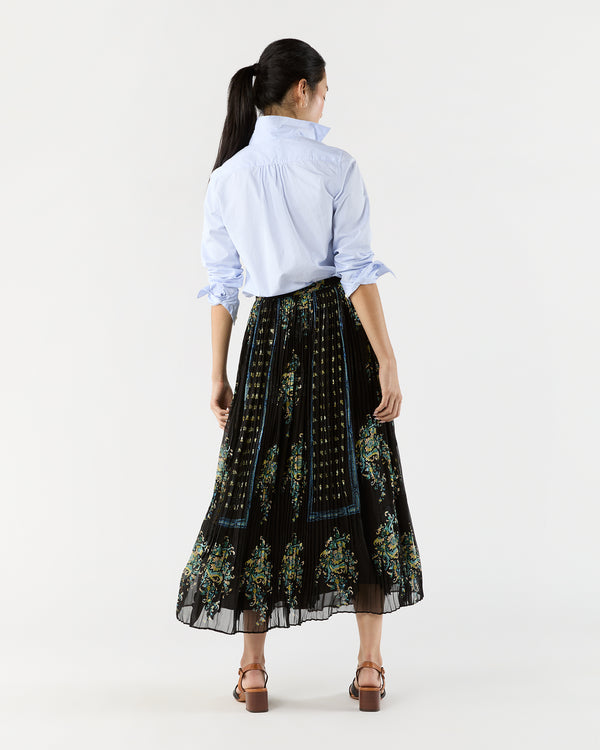 Sid Mashburn Brion Pleated Skirt In Twilight