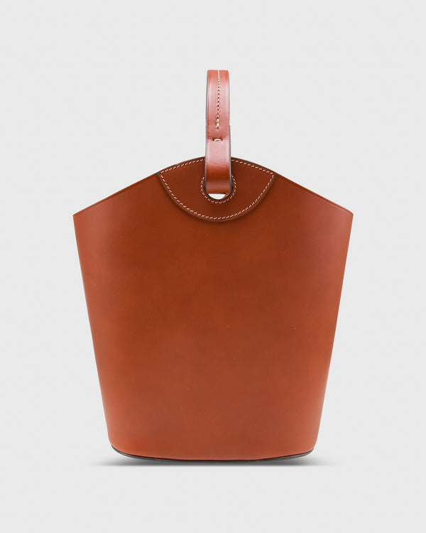 sid mashburn Bucket Tote in English Tan Leather