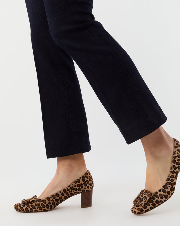 Sid Mashburn Buckle Heel In Leopard Calf Hair