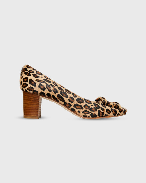 sid mashburn Buckle Heel in Leopard Calf Hair