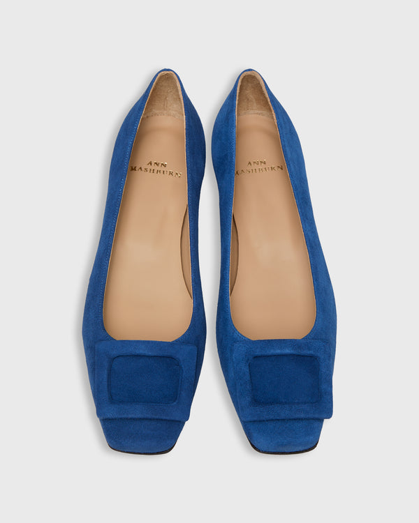 Sid Mashburn Buckle Shoe In Baltic Blue Suede