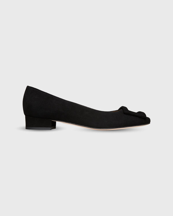 sid mashburn Buckle Shoe in Black Suede