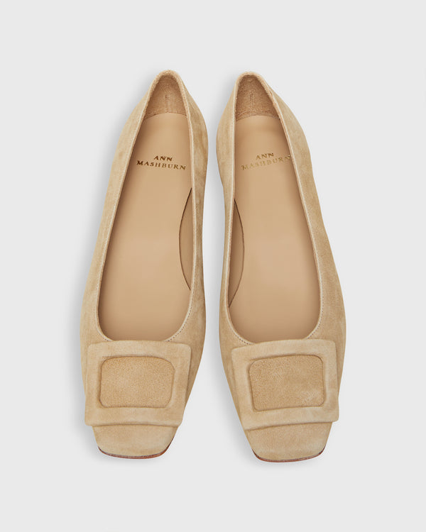 Sid Mashburn Buckle Shoe In Camel Suede