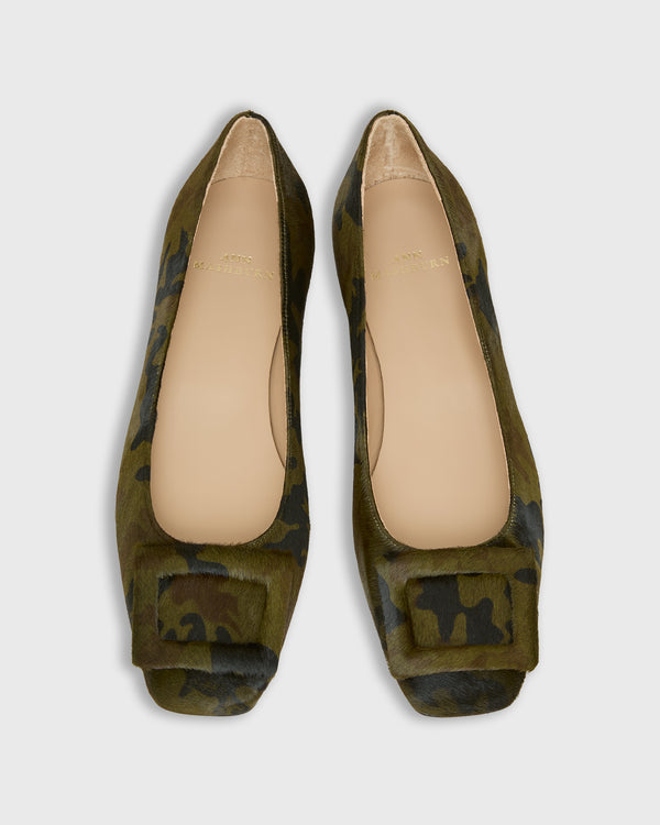 Sid Mashburn Buckle Shoe In Camo Calf Hair
