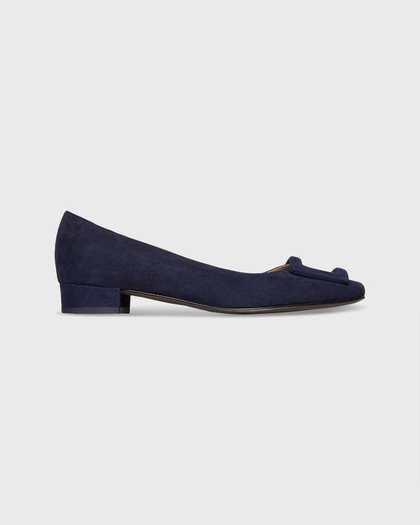 sid mashburn Buckle Shoe in Navy Suede