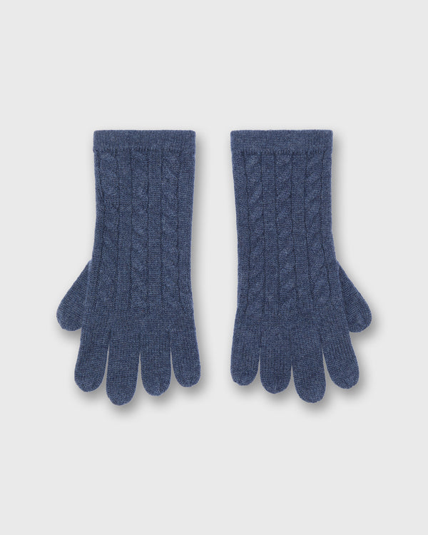 sid mashburn Cable Cashmere Gloves in Navy
