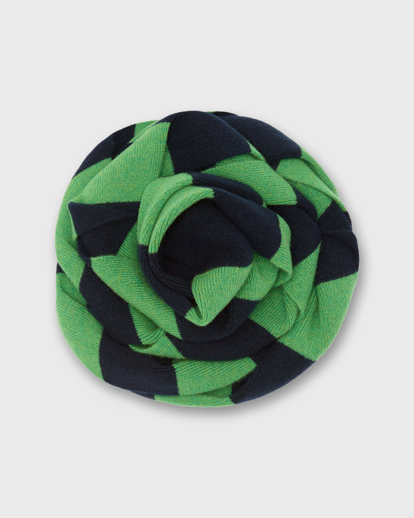 sid mashburn Cashmere Scarf in Avocado/Navy Stripe