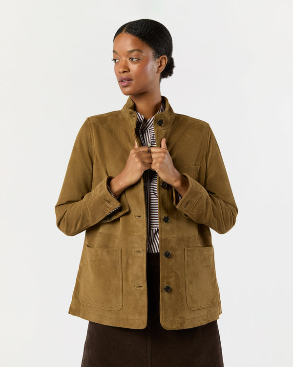 sid mashburn Chore Jacket in Hazel Goat Suede
