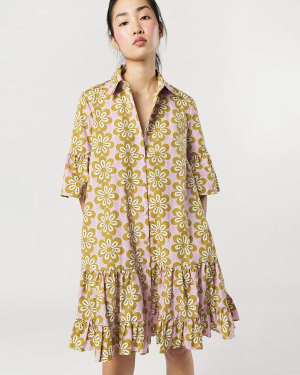 Sid Mashburn Choux Dress In Caper Cotton Poplin