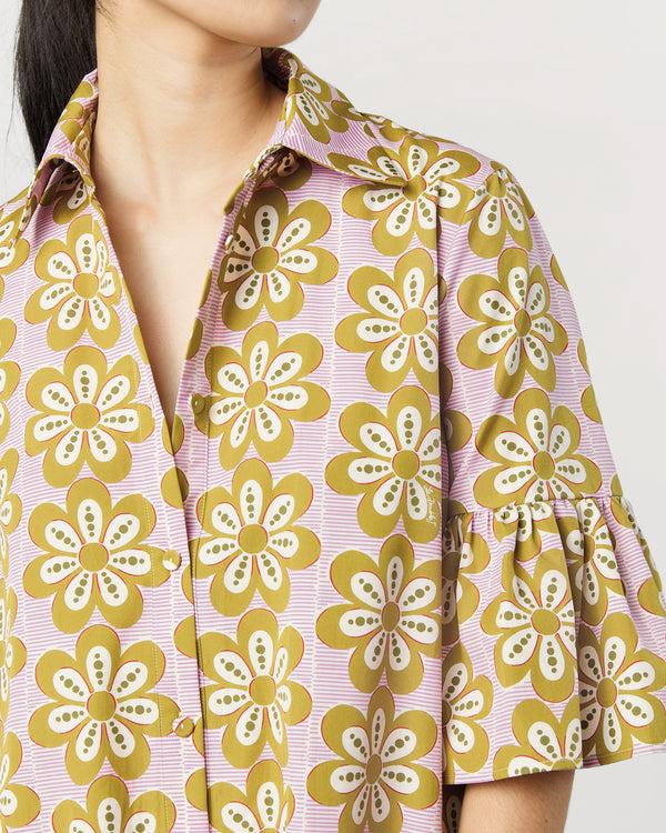 Sid Mashburn Choux Dress In Caper Cotton Poplin