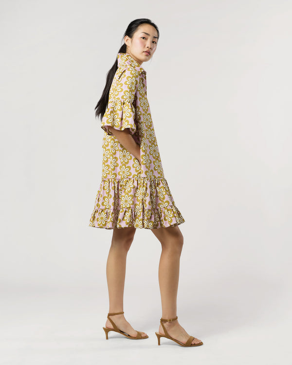 Sid Mashburn Choux Dress In Caper Cotton Poplin