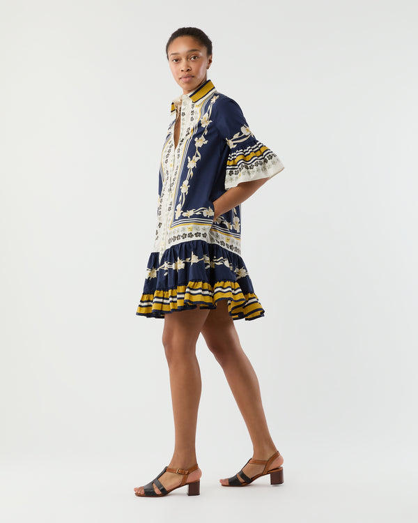 Sid Mashburn Choux Dress In Psyche Cotton Poplin