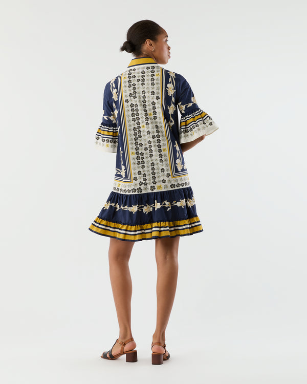 Sid Mashburn Choux Dress In Psyche Cotton Poplin