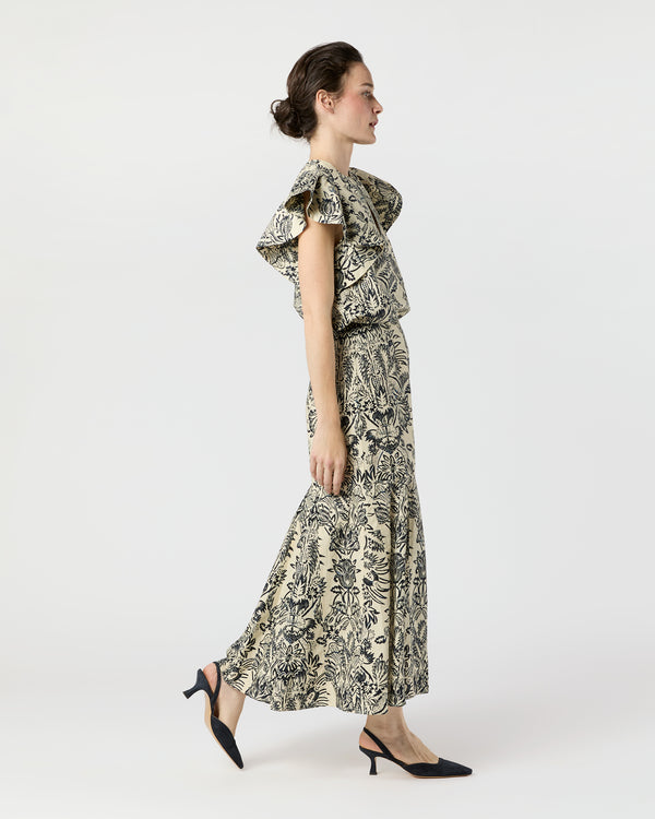 Sid Mashburn Clarisse Skirt In Ivory Floral