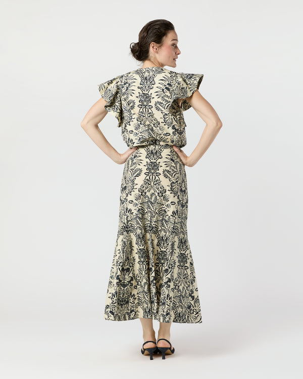 Sid Mashburn Clarisse Skirt In Ivory Floral