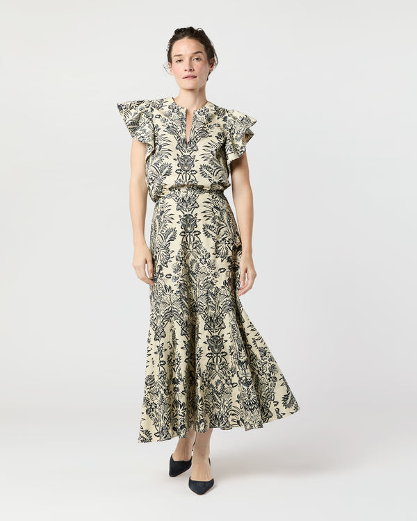 sid mashburn Clarisse Skirt in Ivory Floral
