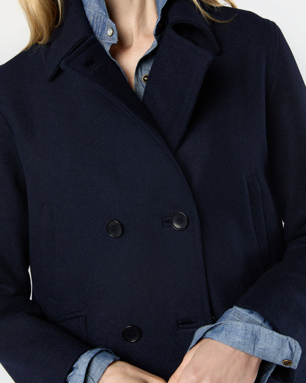 Sid Mashburn Clark Peacoat In Navy Pilot Cloth