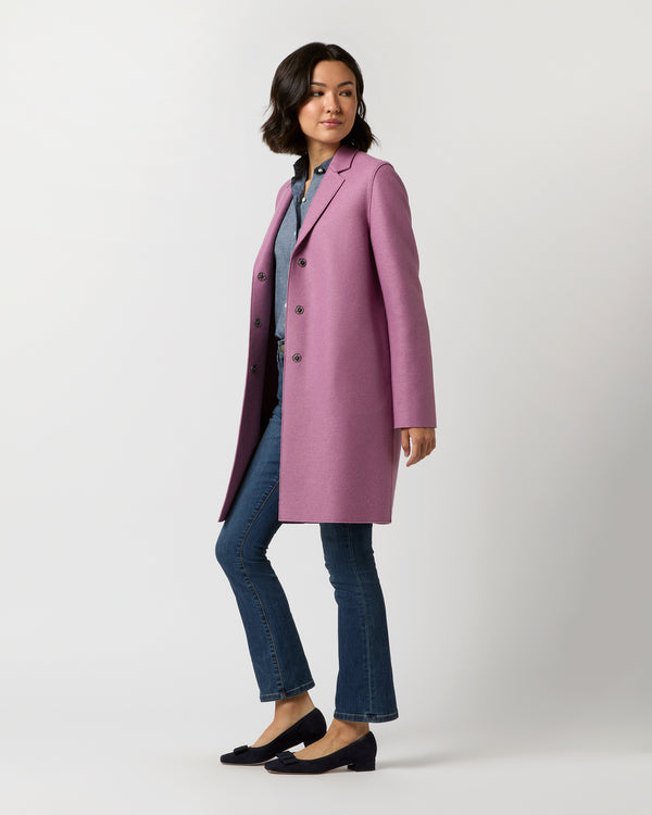 Sid Mashburn Cocoon Coat In Mulberry