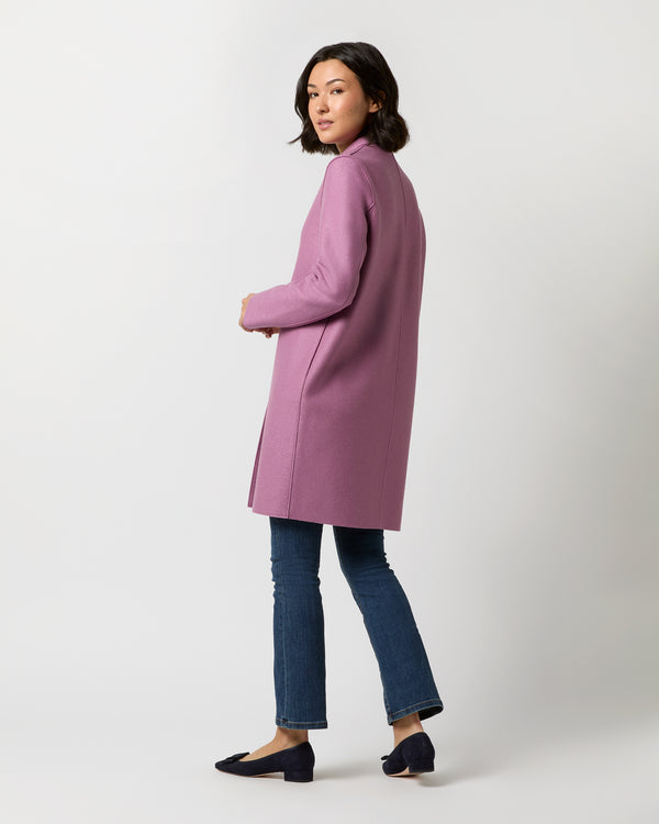 Sid Mashburn Cocoon Coat In Mulberry