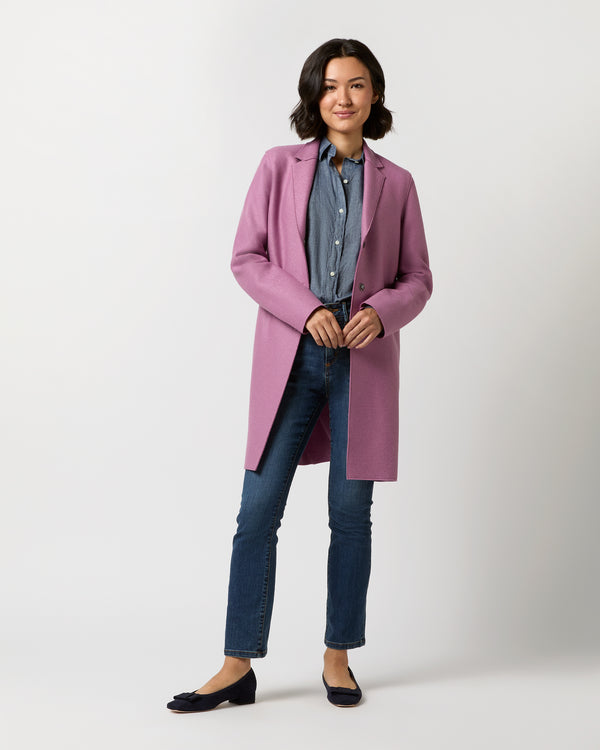 sid mashburn Cocoon Coat in Mulberry