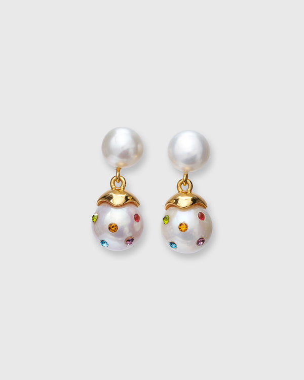 sid mashburn Confetti Drop Earrings in White