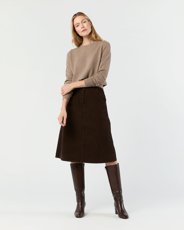 Sid Mashburn Connelly Skirt In Coffee Stretch Cord