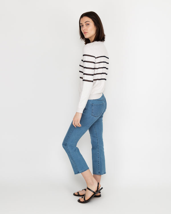 Sid Mashburn Cordelia Sweater In Chalk/Navy