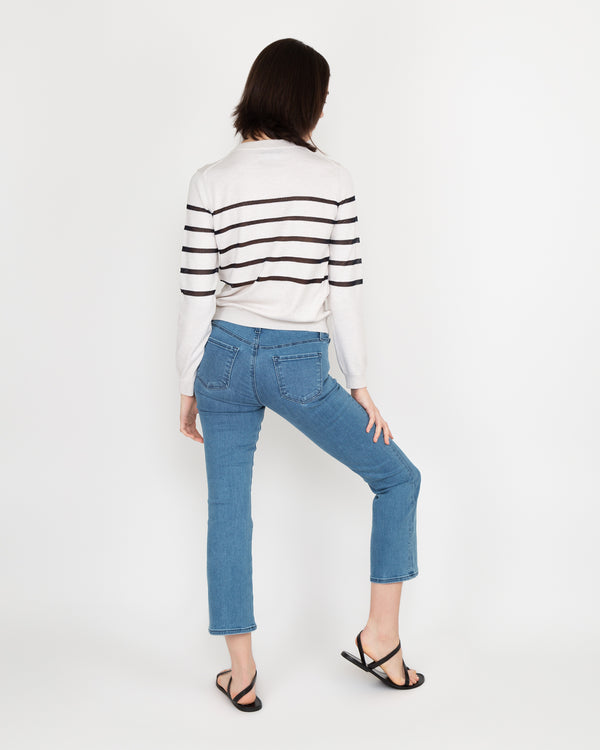 Sid Mashburn Cordelia Sweater In Chalk/Navy