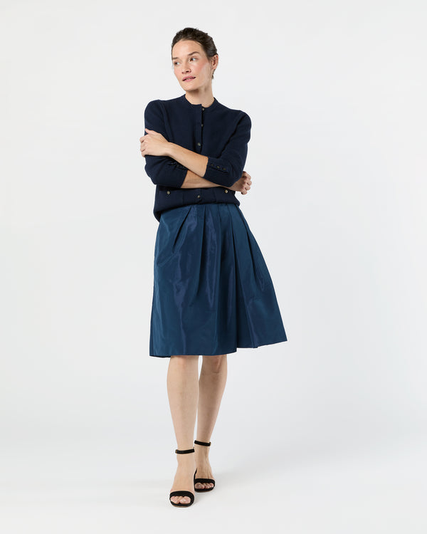 sid mashburn Cossie Skirt in Navy Nylon Taffeta