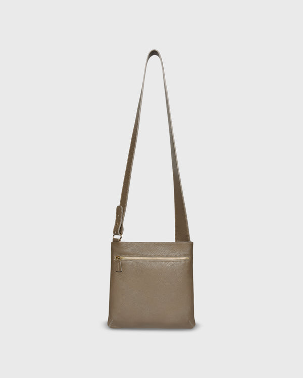 sid mashburn Crossbody Pouch in Dark Taupe Leather