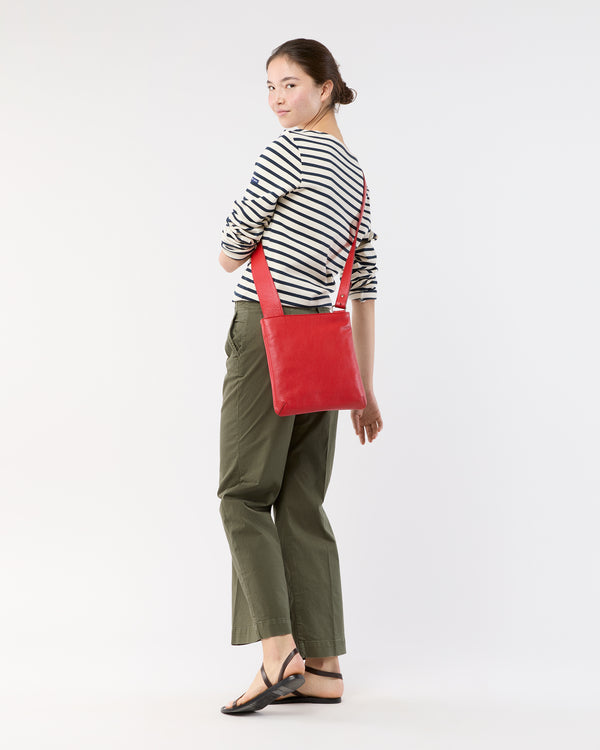 Sid Mashburn Crossbody Pouch In Poppy Leather