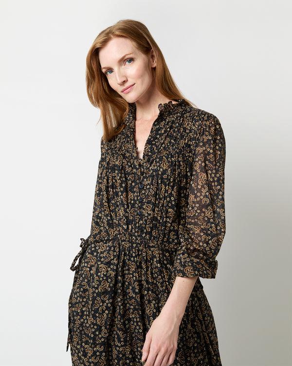 Sid Mashburn Dalida Dress In Black/Ochre