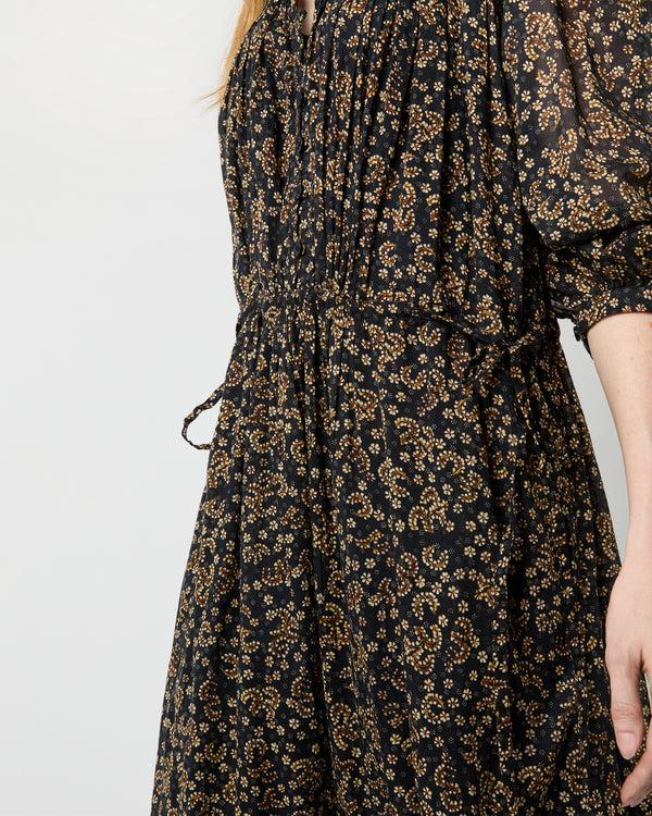 Sid Mashburn Dalida Dress In Black/Ochre
