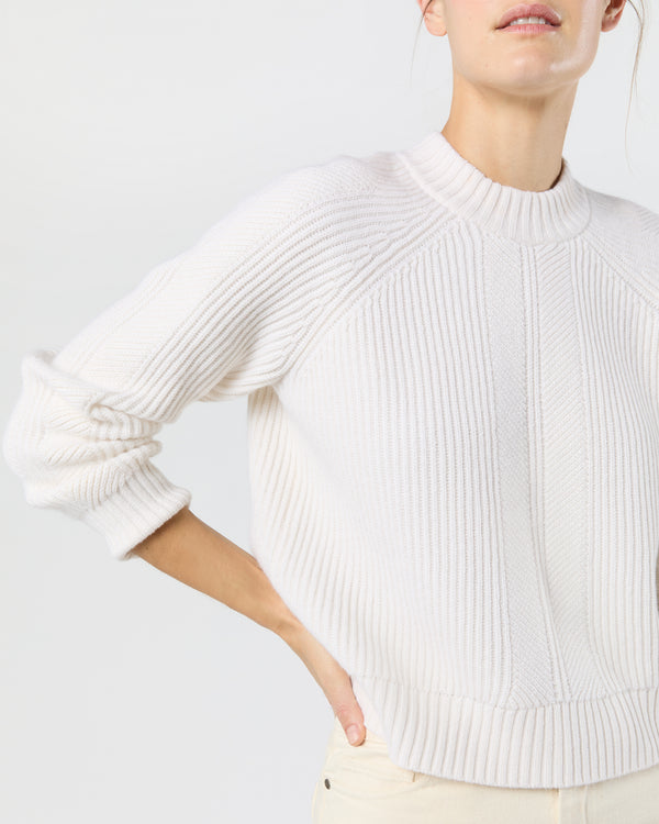 Sid Mashburn Dell Sweater In Ivory Cashmere