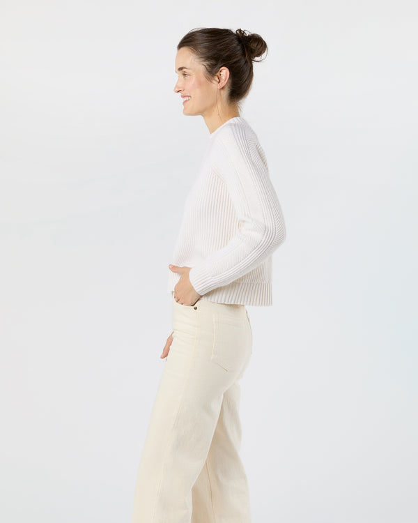 Sid Mashburn Dell Sweater In Ivory Cashmere