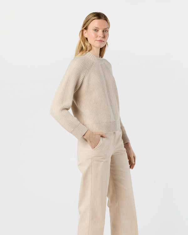 Sid Mashburn Dell Sweater In Wheat Cashmere