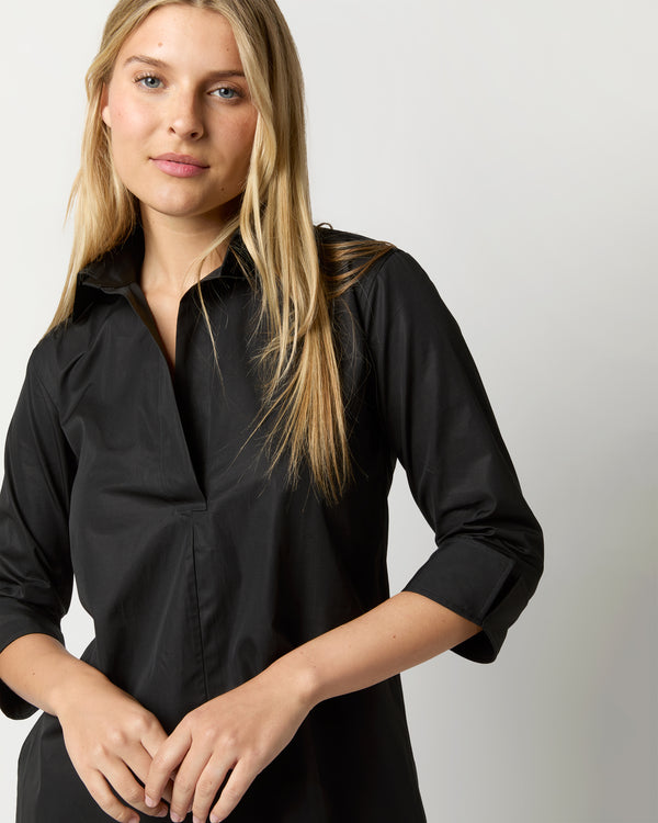 Sid Mashburn Designer Tunic In Black Poplin